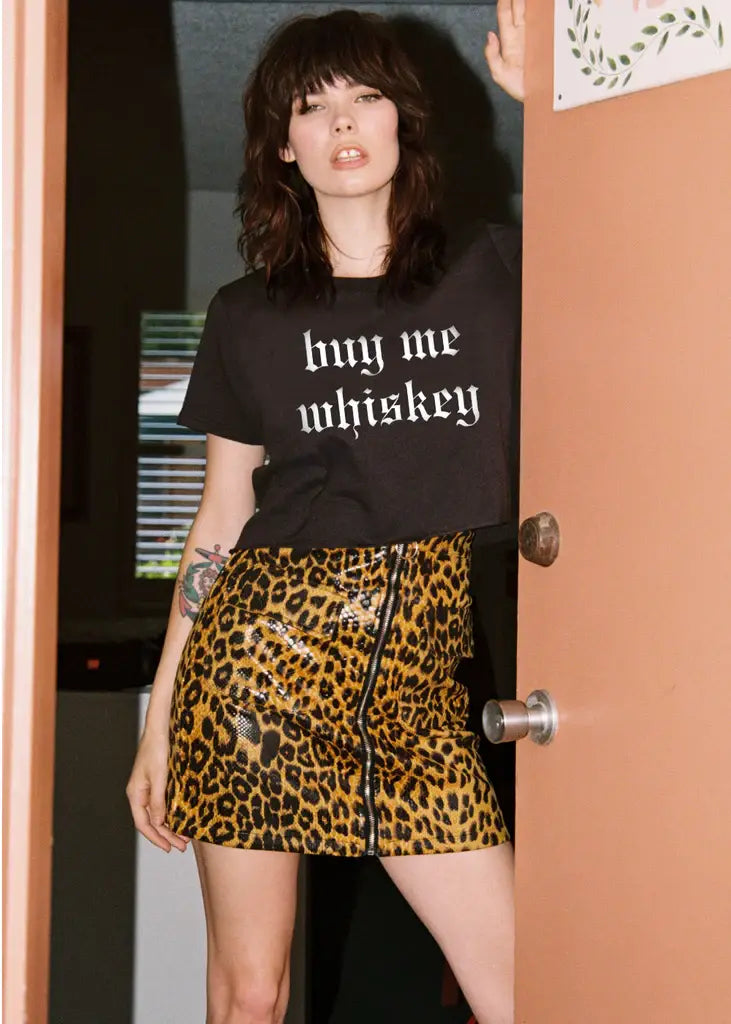Buy Me Whiskey Cropped Top
