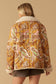 Printed Quilted Sherpa Lined Jacket