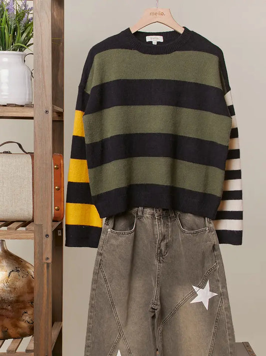 Daisy Striped Sweater