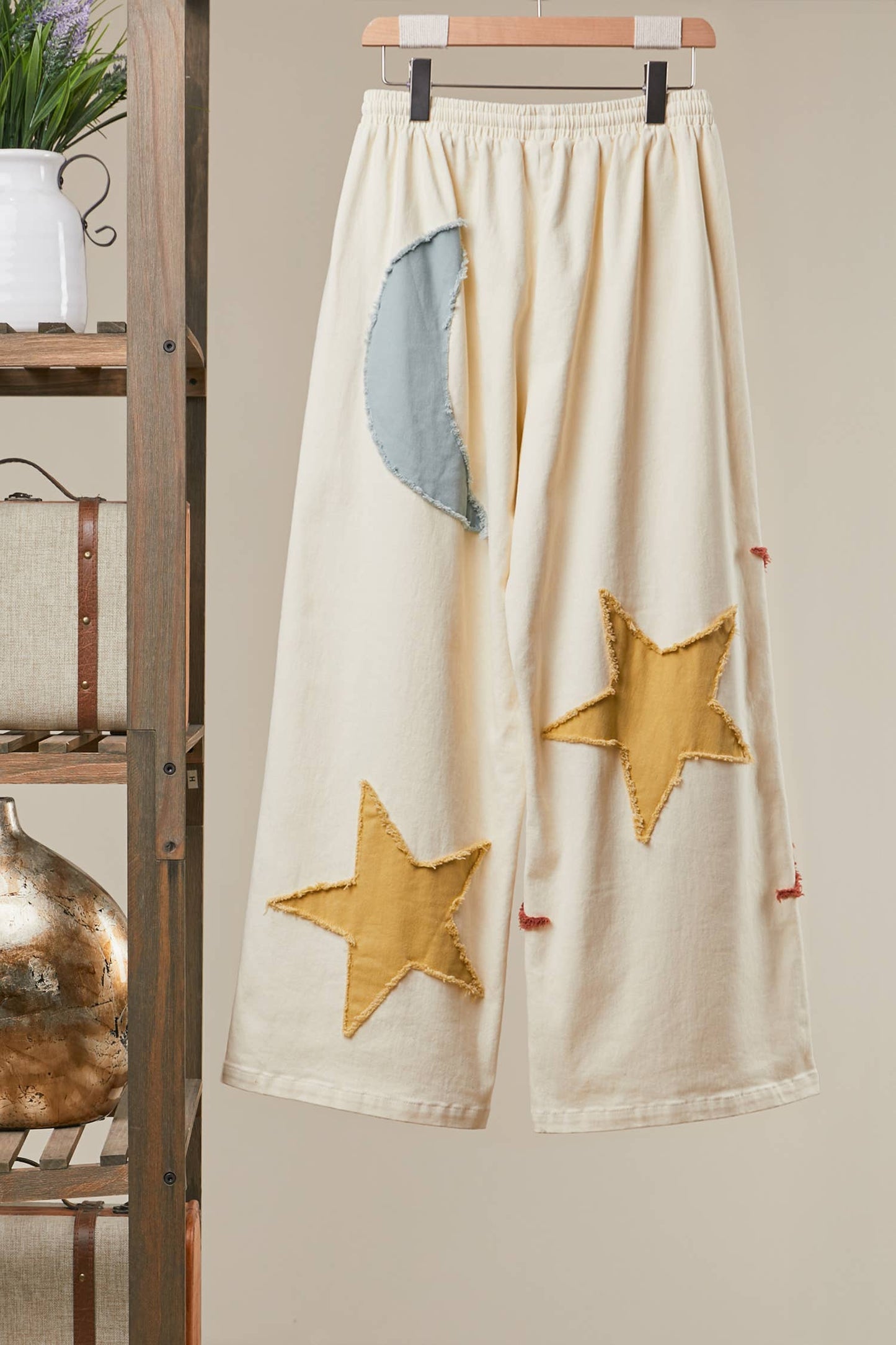 Over the Moon Patch Wide Drawstring Pants
