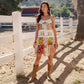 Boho Babydoll Patchwork Mini Dress