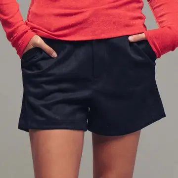 Faux Suede High Rise Shorts