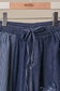Frayed Star Patch Denim Wide Pants