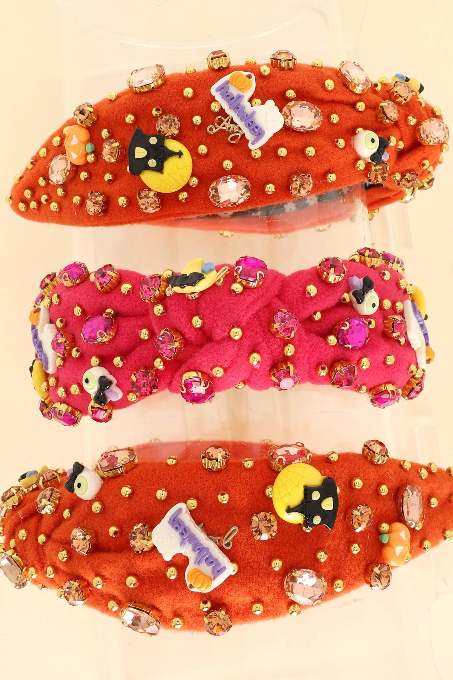 Halloween Themed Jeweled Knotted Headband