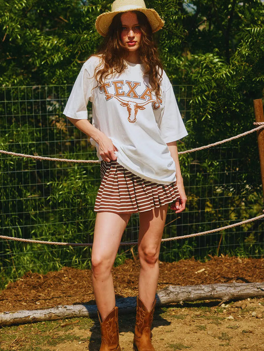 Vintage-Inspired College Graphic TEXAS Tee