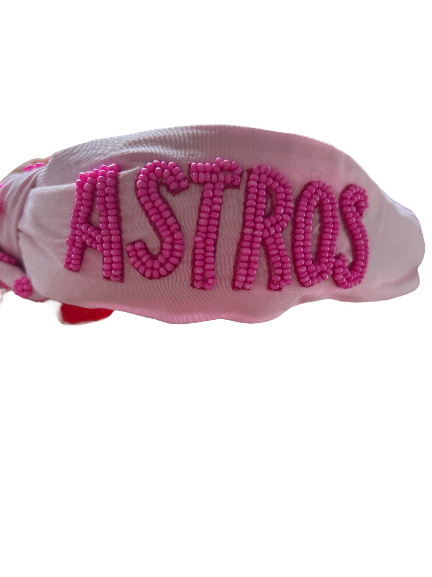 Astros Beaded Pink Headband