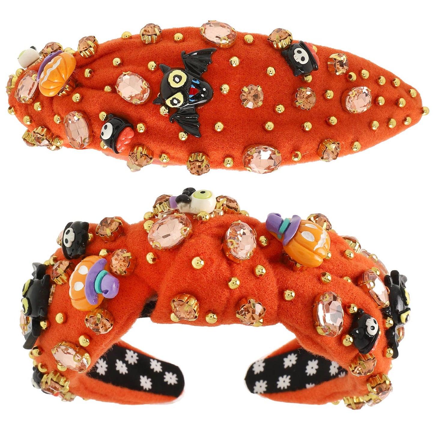 Halloween Themed Jeweled Knotted Headband
