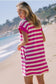 Ottoman Striped Mini Dress