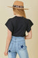Ruffle Sleeve Basic Light Knit Top