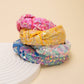Pastels Sequins Top Knot headband