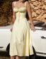 SweetKama Ladies Solid Color Midi