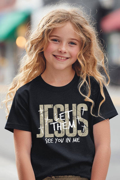Let Them See You in Me Jesus Kids Graphic Heavy Cotton Tee