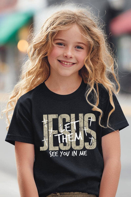 Let Them See You in Me Jesus Kids Graphic Heavy Cotton Tee