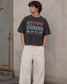 "He's Coming Back" Crop Tee - Vintage Black