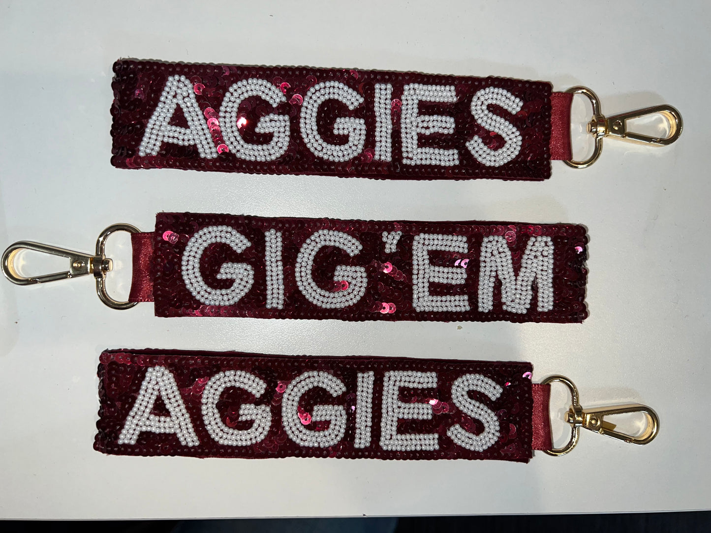 Gig'Em Sequin Key Holder