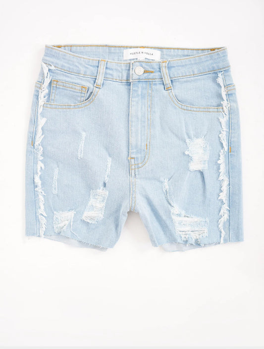H & H Evelyn Distressed Boyfriend Cycling Short