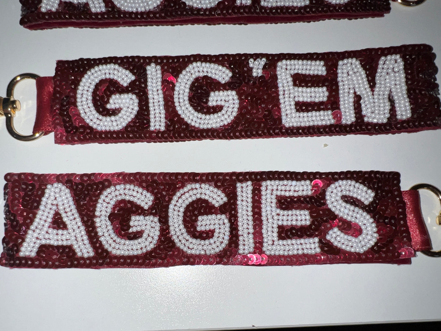 Gig'Em Sequin Key Holder