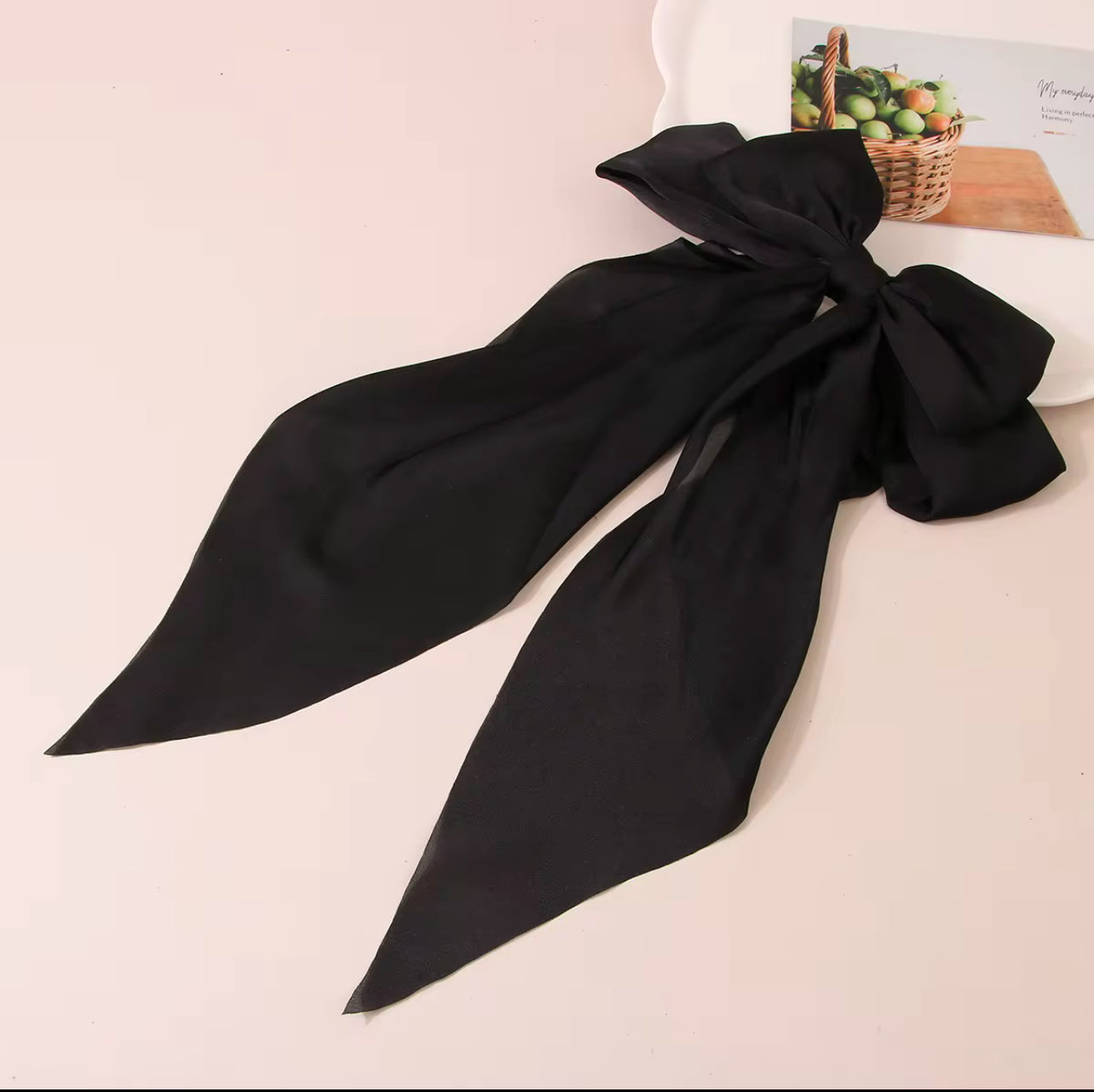 Elegant Silk Satin French Barrette Bow