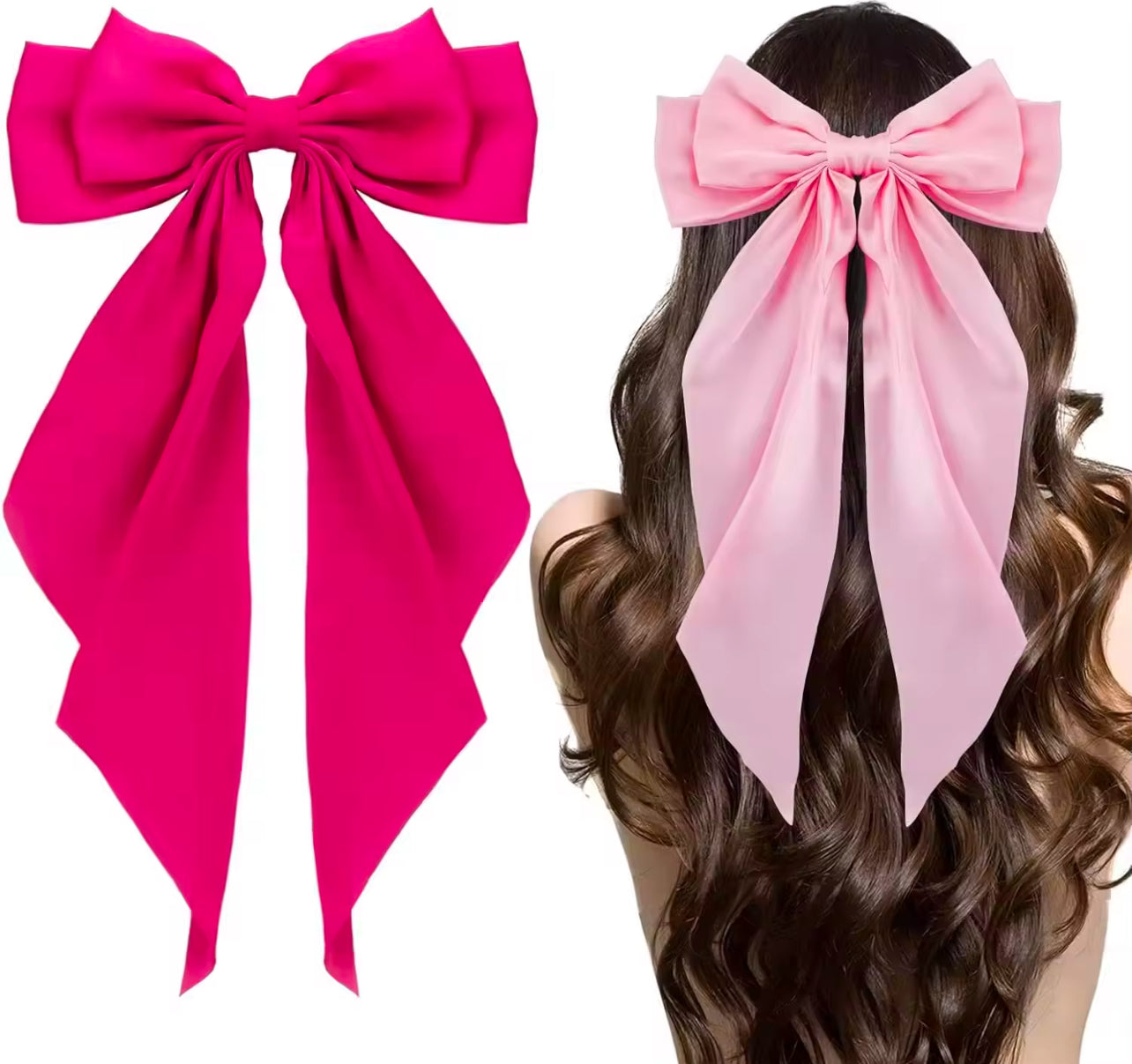 Elegant Silk Satin French Barrette Bow