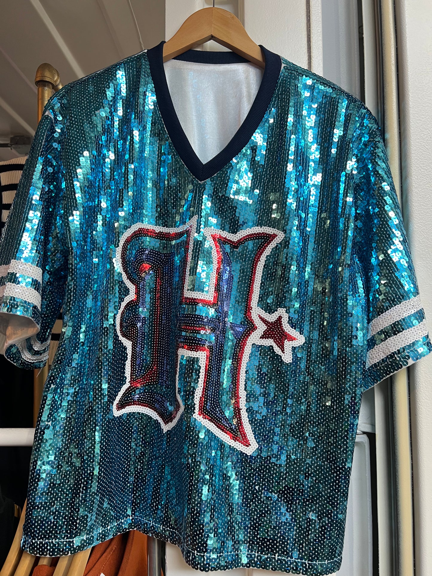 HTOWN Sequin Crop