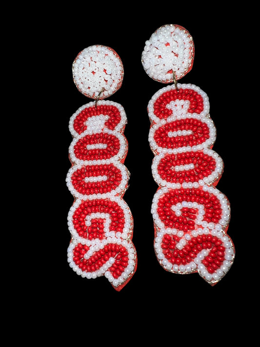 Coogs Beaded Earring