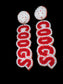 Coogs Beaded Earring