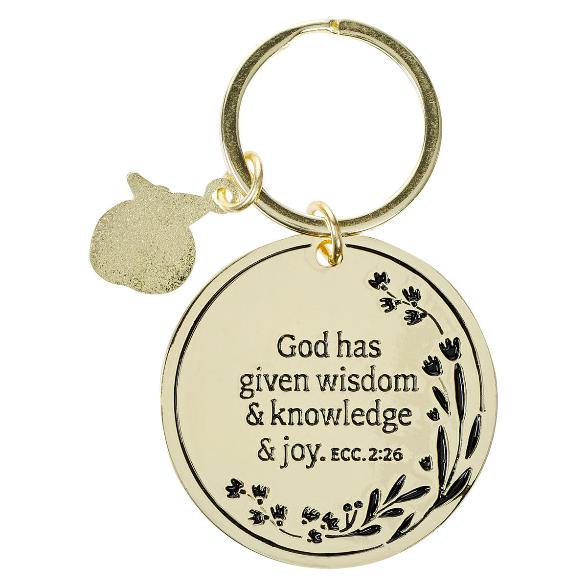 Great Teacher Epoxy Coated Metal Key Chain With Charm