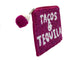 Tacos and Tequila Fuschia Coin Pouch