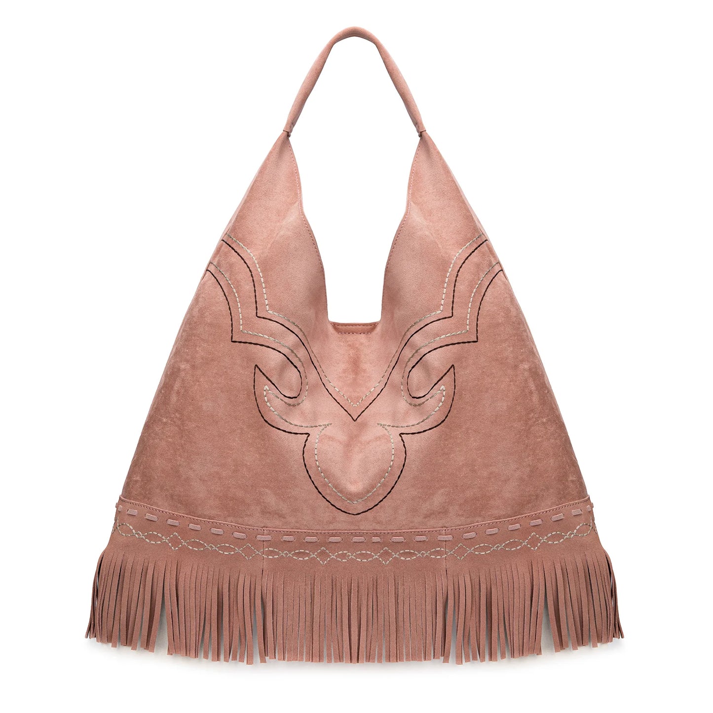 Montana West Boot Stitch Fringe Hobo Bag
