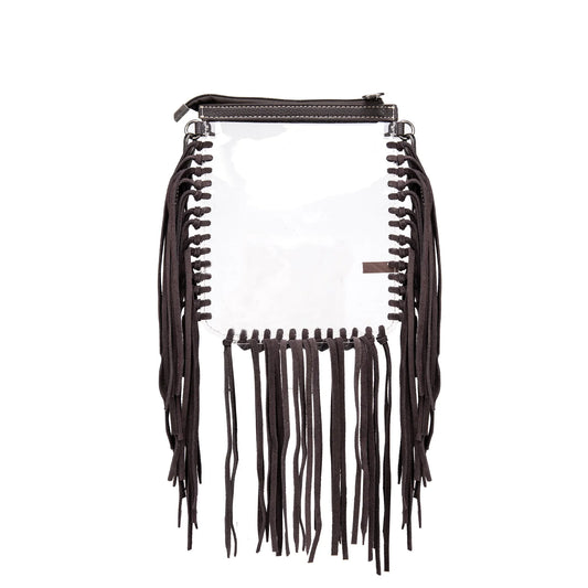 Montana West Western Fringe Clear Stadium Crossbody Bag