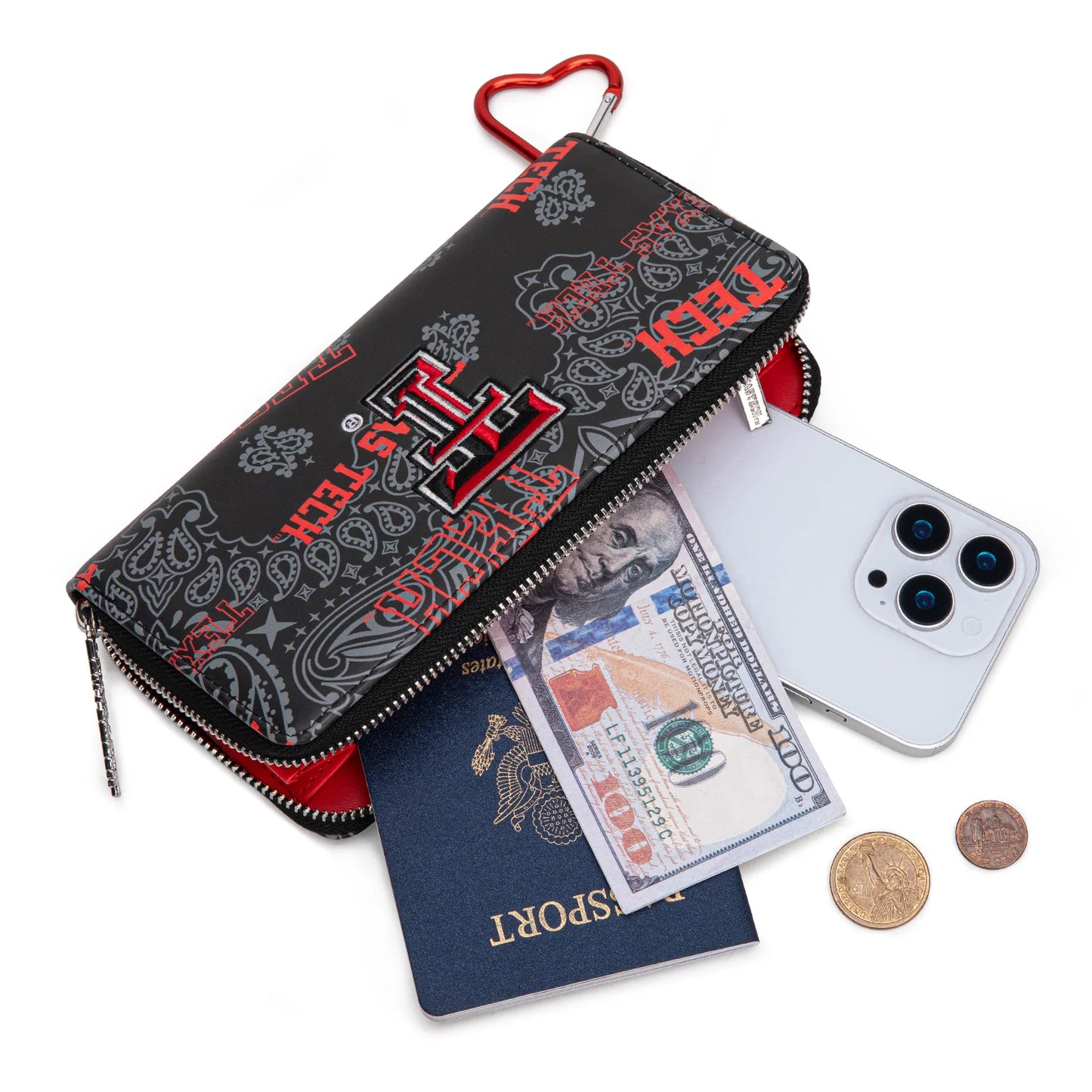 University of Texas Tech Red Raiders Wallet/Wristlet - Black