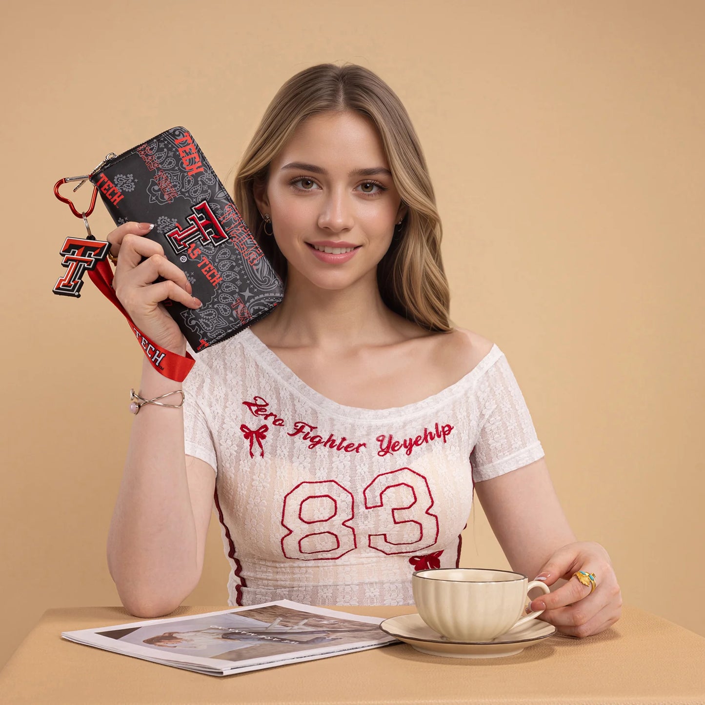 University of Texas Tech Red Raiders Wallet/Wristlet - Black