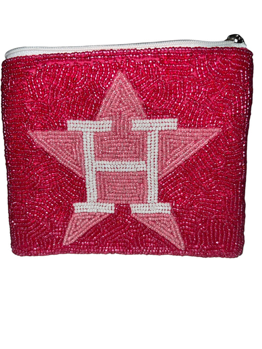 Beaded Game Day Coin Purse - Houston