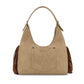 Wrangler Fringe Floral Tooled Hobo Bag - Brown -Tan