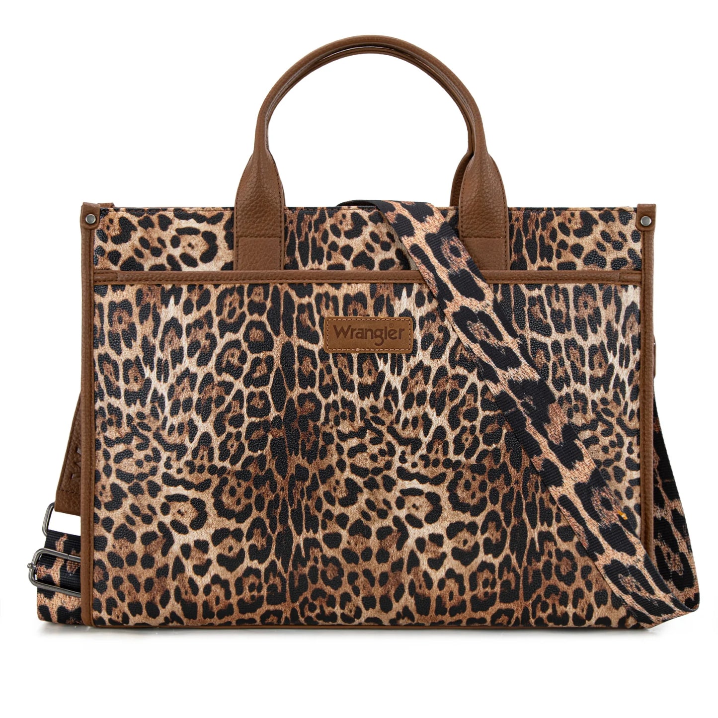 Wrangler Carry-All Large Tote Work Tote /Crossbody - Leopard