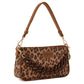 Wrangler Western Leopard Print Shoulder Bag with Chain Detail - Brown