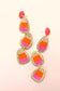 HALLOWEEN CANDY CORN SEED BEAD DROP EARRINGS