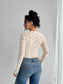 Lace V Neck Long Sleeve