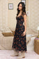 Floral Sweetheart Corset Midi Dress