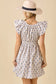 Deep V-Neck Floral Mini Dress