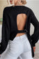 Open Back Long Sleeve Sweater