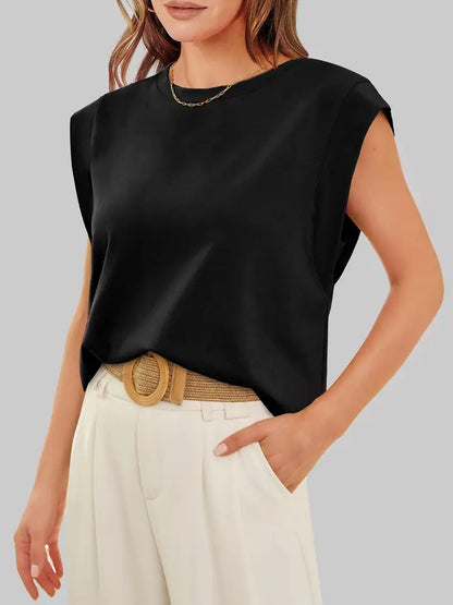 Round Neck Relaxed Basic Tee