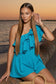 Ruffle Cold Shoulder Romper