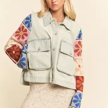 Light Denim Multi Patch Jacket