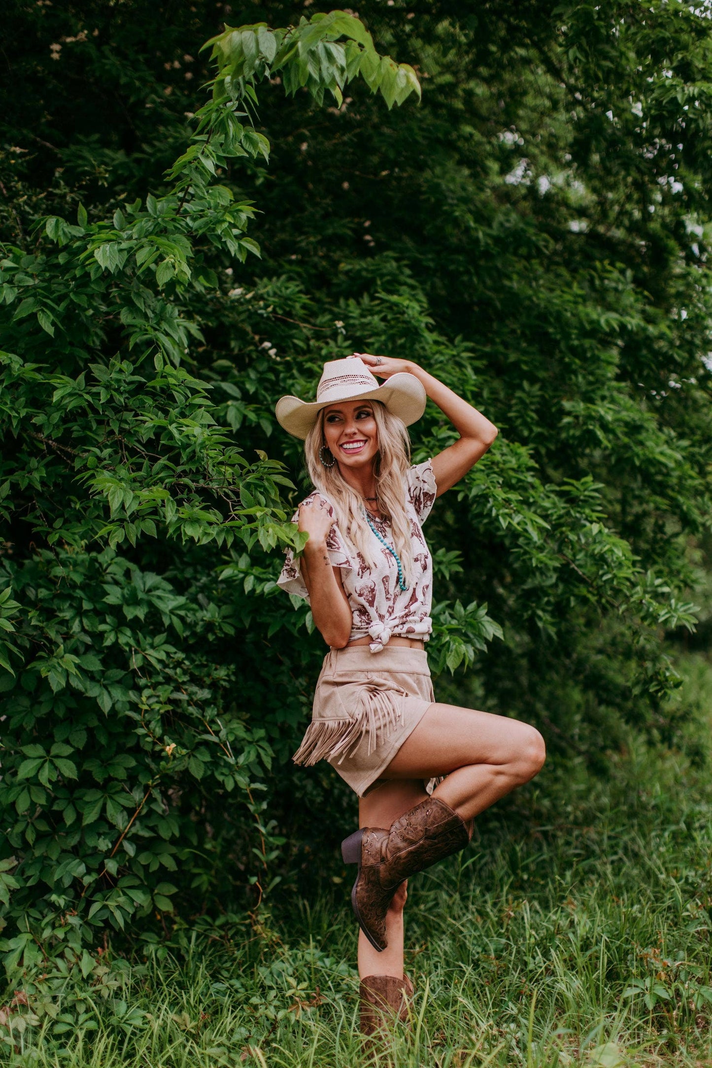 PLUS Cowboys & Indians Ruffle SS Tee