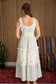 Floral Ruffled Tiered Midi