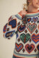 Heart Pattern Pullover Sweater