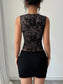 Mesh Lace V-Neck Tank