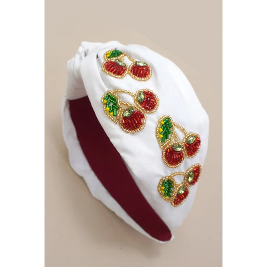 Sweet Like Cherry Seed Bead Headband