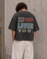 "He's Coming Back" Crop Tee - Vintage Black
